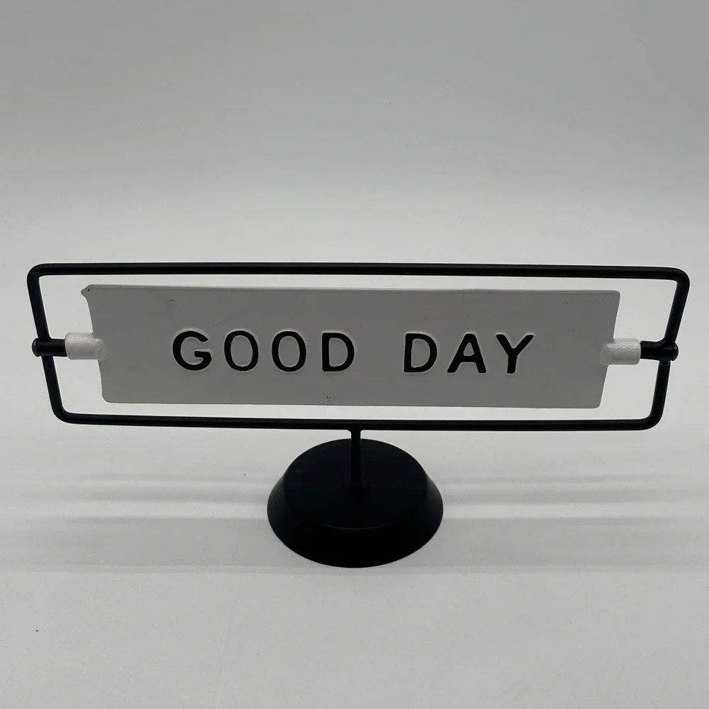 Hearth‎ & Hand Magnolia 'Good Day / Good Night' Reversible Sign Black & White